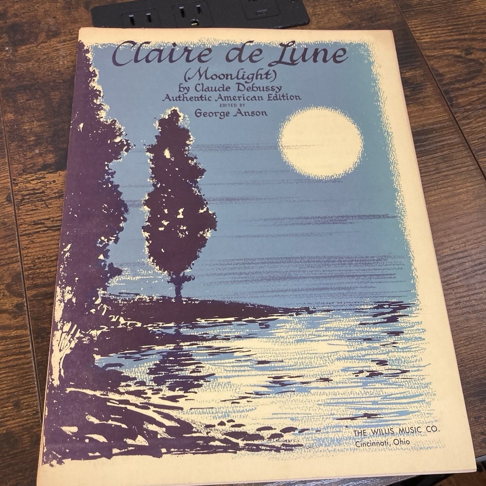 Claire de Lune Moonlight Claude Debussy American Ed George Anson Sheet Music